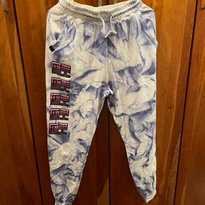 CLOAK Blue White Tie Die Pants Large